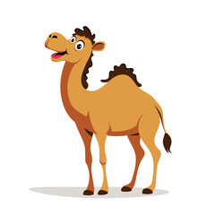 Fun camel illustration cartoon design no background