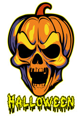 Halloween Pumpkin Skull.eps