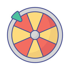 Spin to Win Vector icon which can easily modify or edit
