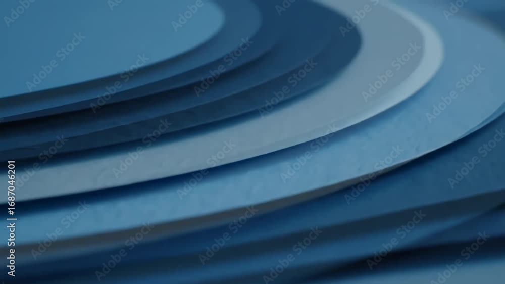 Aufkleber abstract layered blue paper texture - close-up shot of overlapping textured blue papers in varying s