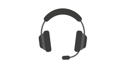 Fototapeta premium Headphones with Microphone for Communication.