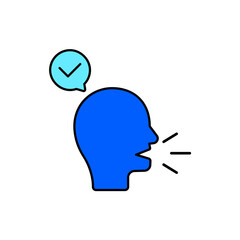 Icon a speech recognition, isolated against a clean background.