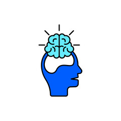 Icon a brain, isolated against a clean background.