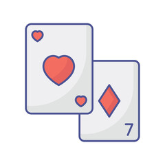 Poker Cards Vector icon which can easily modify or edit