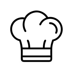 chefs hat line art silhouette vector illustration
