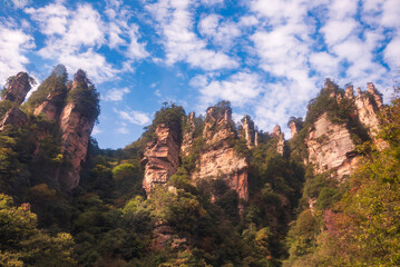 Avatar mountains in Zhangjiajie, China. Natural landmark and popular travel destination