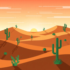 Minimalist Desert Landscape