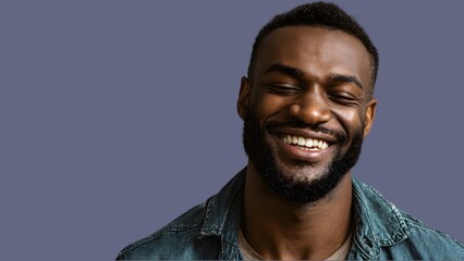 Obraz premium happy man on grey background 