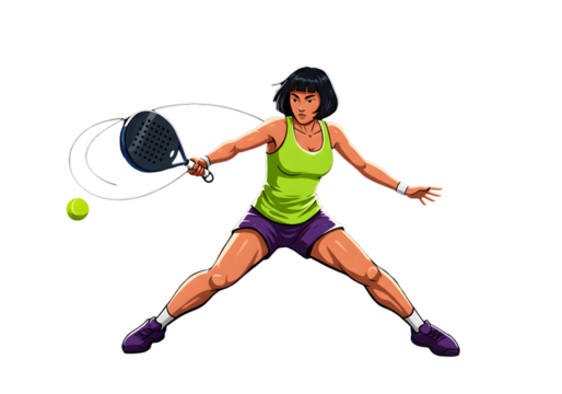 Pixel Art Illustration Of A Tennis Player Hitting The Ball Against A Black Background