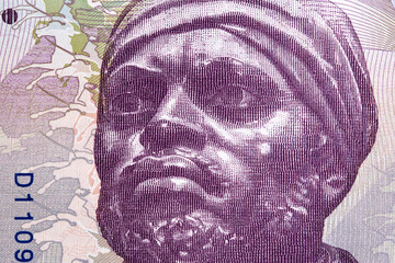Pedro Camejo a closeup portrait from Vezezuelan money