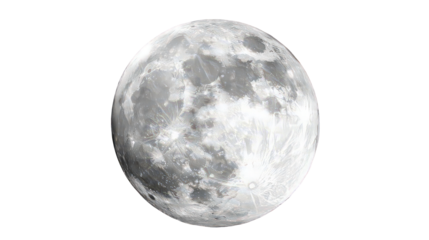 Full Moon on a Black Background