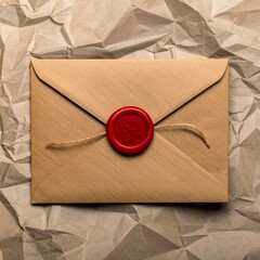Vintage letter with wax seal