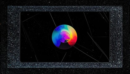 VHS corrupted frame with noisy static particles and color bleeding 