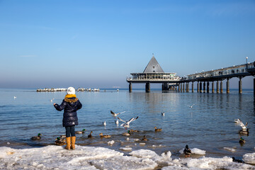 Heringsdorf Usedom im Winter an der Ostsee