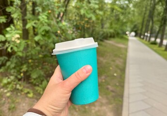 Coffee with you on a summer day. High quality photo