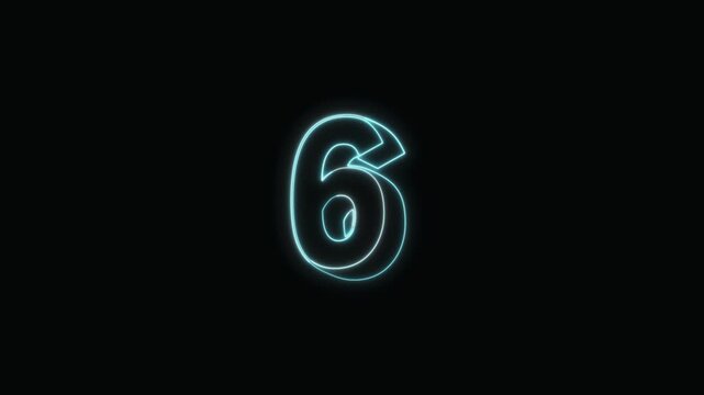  10 Counting Down Animation with Black Background 4K HighQuality Countdown Timer VFX