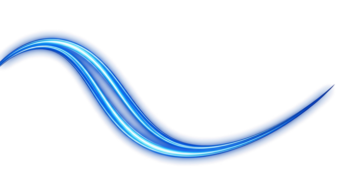 Stunning abstract light trails with vibrant blue waves on black create dynamic energy and modern elegance