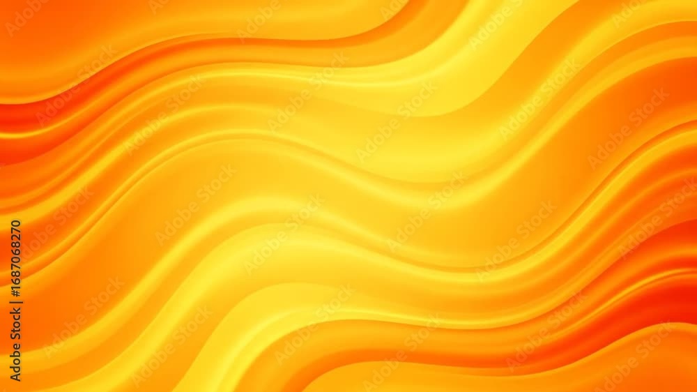 Poster dynamic animation showcasing golden yellow wave patterns fading to black for background