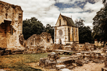 ruins of Chaalis abbey, Chaalis, France