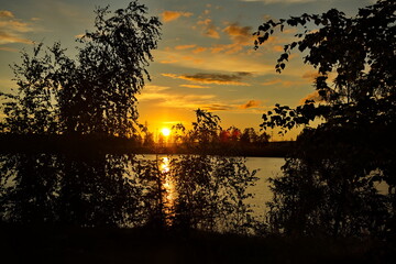 Evening on the shore of Lake Churapcha.