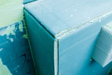 Renovation of an old residential apartment, drywall joints, renovation of interior house walls.