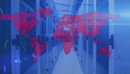 Global network of servers in a data center