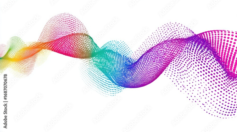 Poster colorful wave pattern created with vibrant hues, blending seamlessly to create a visually appealing 