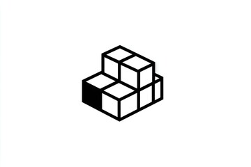 Obraz premium Geometric shapes in a stacked arrangement.