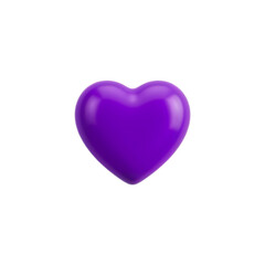 Obraz premium Purple 3D Heart A Symbol of Love and Affection
