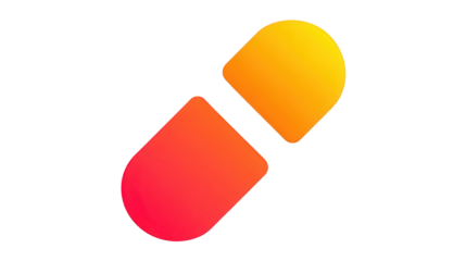 Orange And Red Gradient Pill Capsule Illustration