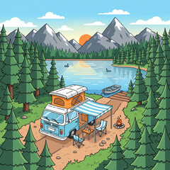 Adventure Camper Van in Nature