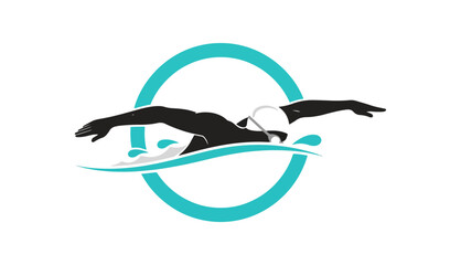 Swimming illustration graphic design