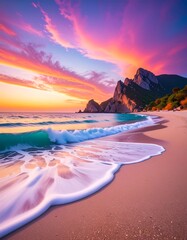 Stunning sunset over a beach (1)