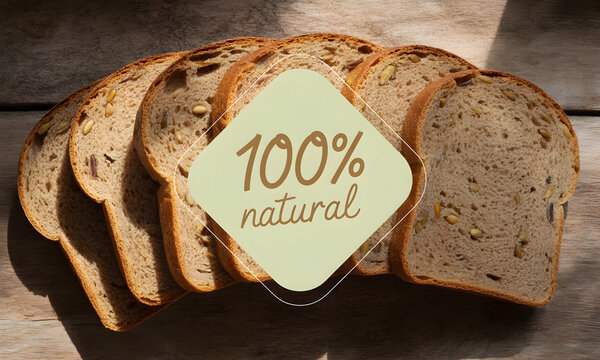 Deliciously wholesome sliced whole grain bread with seeds, 100% natural goodness for healthy eating - Powered by Adobe