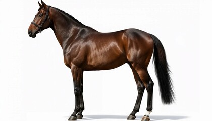 Obraz premium Brown Horse Side View