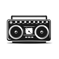 Fototapeta premium Retro Transistor Radio Machine Isolated