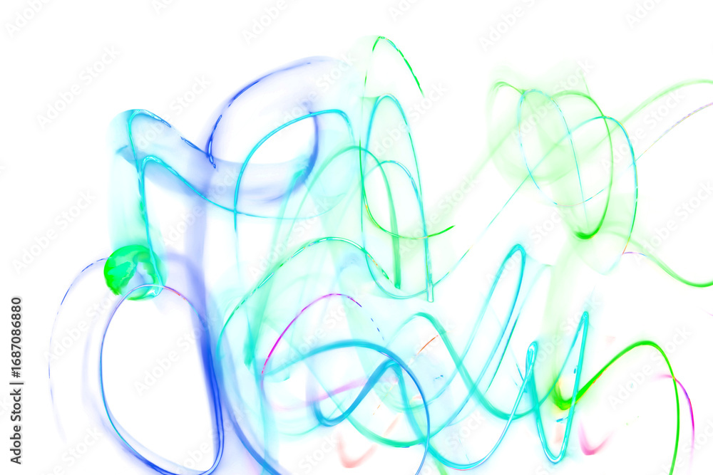 Poster abstract color light overlay effect light trail leak design element isolated on transparent backgrou