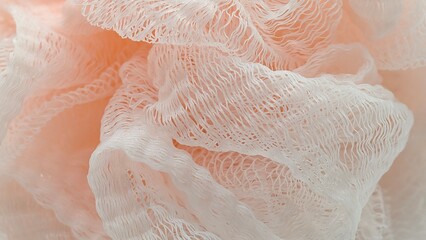 pink abstract shower puff, shower sponge texture background