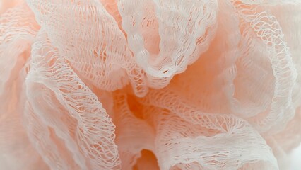 pink abstract shower puff, shower sponge texture background