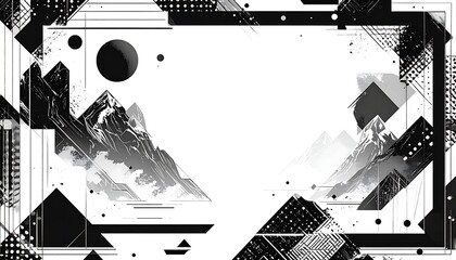 Abstract monochrome landscape