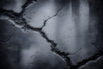 Fractured Stone Texture: Close-up shot, reveals the intricate patterns of cracks across a textured stone surface, embodying the concepts of decay and resilience.
