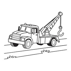 Naklejka premium Cute Vehicle Coloring Pages for Kids