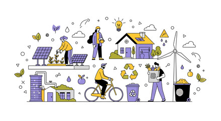 Sustainable living and environmental awareness promoting eco-friendly practices