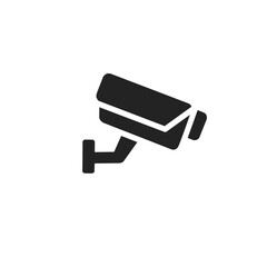 security camera on white background,CCTV camera icon, for security and surveillance systems, suitable for monitored area warnings, security logos, security icons 