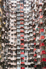 Monster building, a densely populated residential housing in Hong Kong