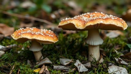 Wild mushroom in the forest