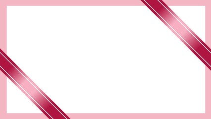 Cute ribbon simple frame background