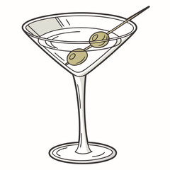 Delicious Martini A Classic Cocktail with Olives