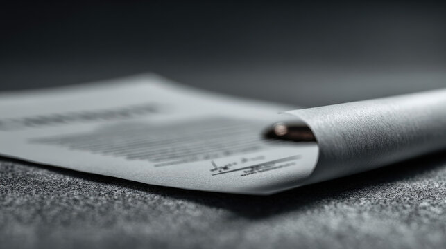 minimalist interior featuring certificate mounted on wall with blurred white text bars for ar name