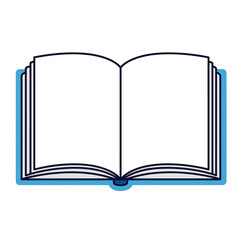 Open Book Icon with Blue and Dark Blue Accents
